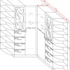 Конфигурация от гардероби с лазерно фрезовани МДФ врати Леда